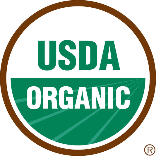 USDA Organic logo with green and brown colors on a white background