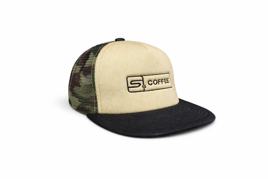 S5 Coffee Flat Bill Snapback Trucker Cap